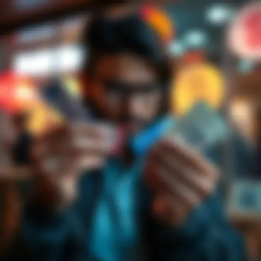 A person comparing PayPal, Venmo, and gift cards for cash-out options