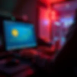 Person using a computer to sell Bitcoin on Coinbase and transfer money to a bank account