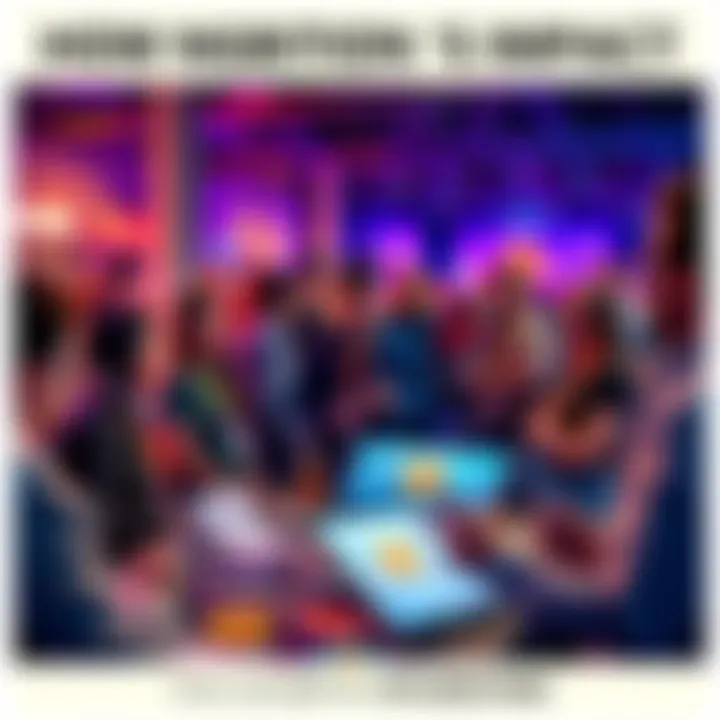 Celebrating Bitcoin's Impact A group of people sharing their experiences with Bitcoin at a community event, showcasing various Bitcoin-related items like wallets and charts.