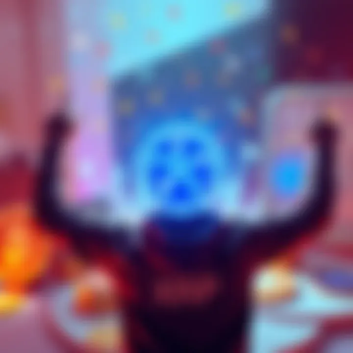 A person celebrating reaching 1000 XRP with cryptocurrencies in the background, including XRP, Hbar, and Avax.