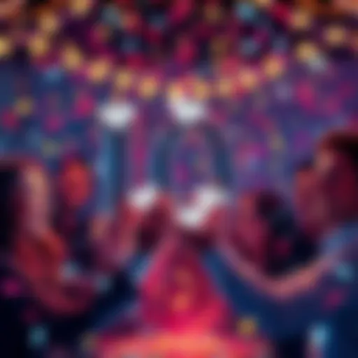People celebrating the achievement of earning 10 diamonds with confetti and smiles