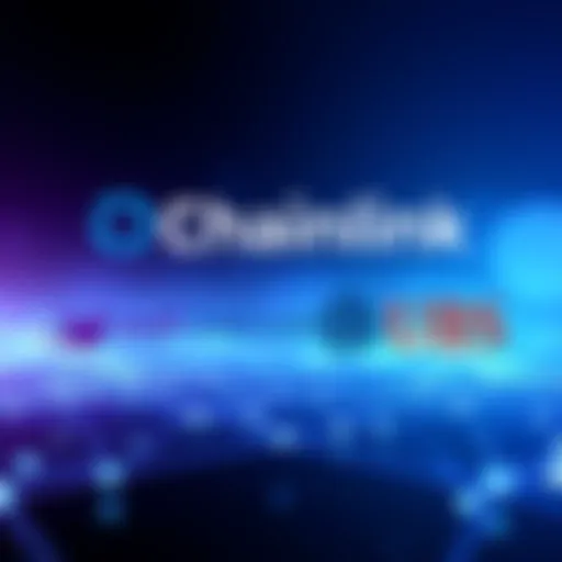 Chainlink logo alongside logos of Swift, DTCC, Euroclear, and UBS, representing a partnership in financial operations
