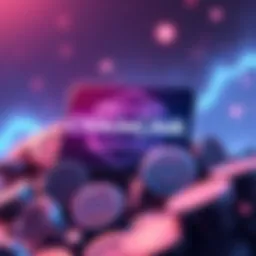 Illustration showing Chainlink logo with LINK tokens around it, indicating a potential supply change in the cryptocurrency market.