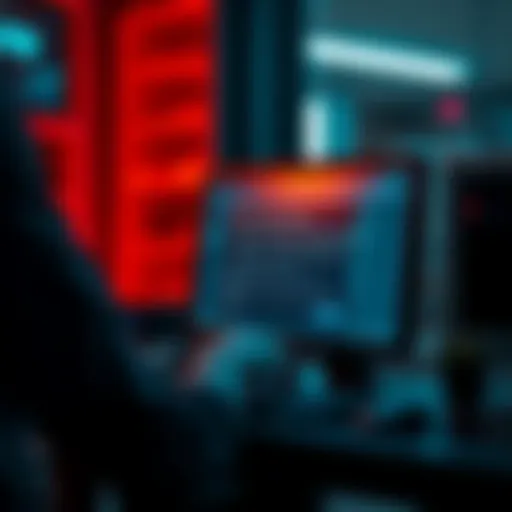 A person using a computer to verify the firmware version during Safe 5 setup.
