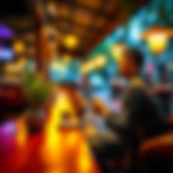 A traveler using a smartphone to access Coinbase while sitting at a café in Thailand