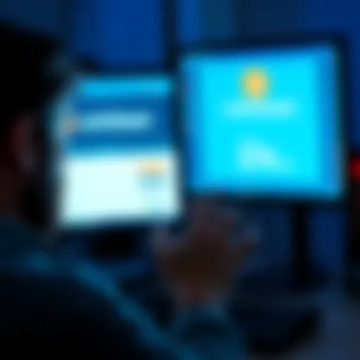 A frustrated person looking at a computer screen showing a Coinbase account with a large withdrawal amount, symbolizing API key fraud and loss of funds