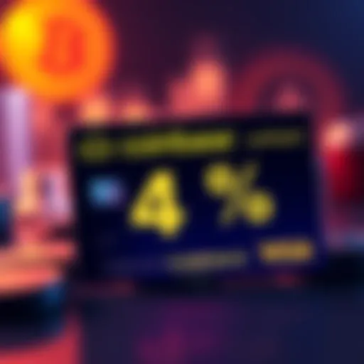 A Coinbase credit card displayed with 4% cashback text highlighted, symbolizing cryptocurrency use in everyday spending.