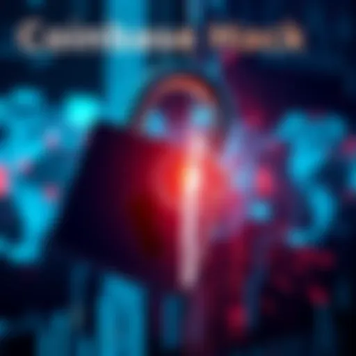 A graphic showing a digital lock breaking, symbolizing data security failure due to a vendor breach affecting Coinbase.