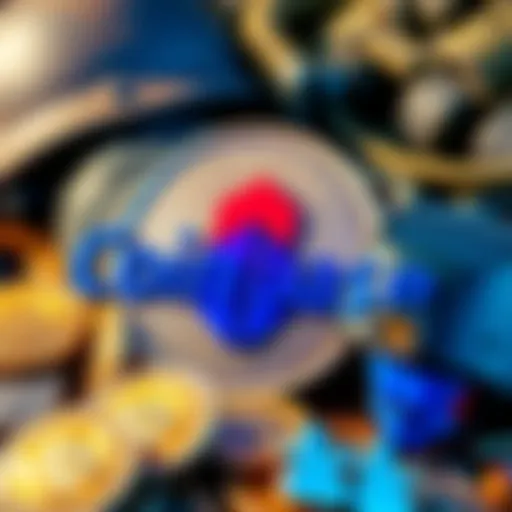 Coinbase logo alongside military icons like a helmet and currency symbols, representing the link between cryptocurrency and U.S. military operations