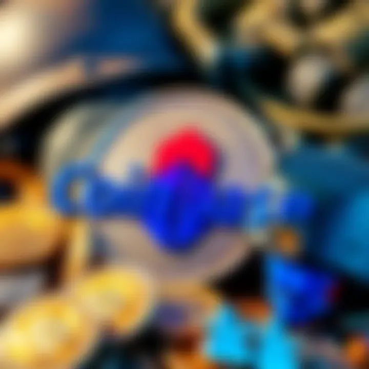 Coinbase logo alongside military icons like a helmet and currency symbols, representing the link between cryptocurrency and U.S. military operations