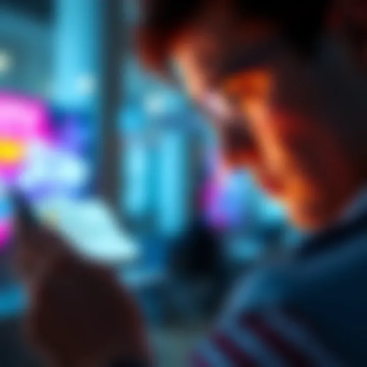 A person looking at a phone displaying a scam message about Coinbase withdraw code