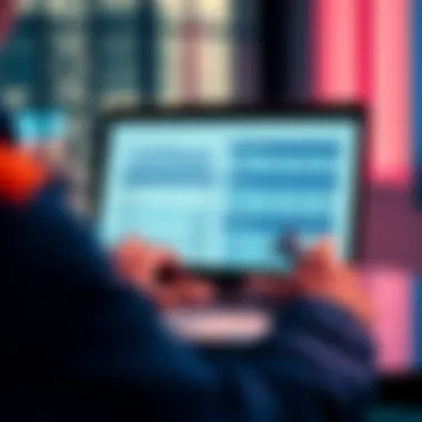 Understanding Coinbase Tax Reporting A person reviewing their Coinbase tax report, showing gross proceeds and cost basis calculations on a laptop screen.