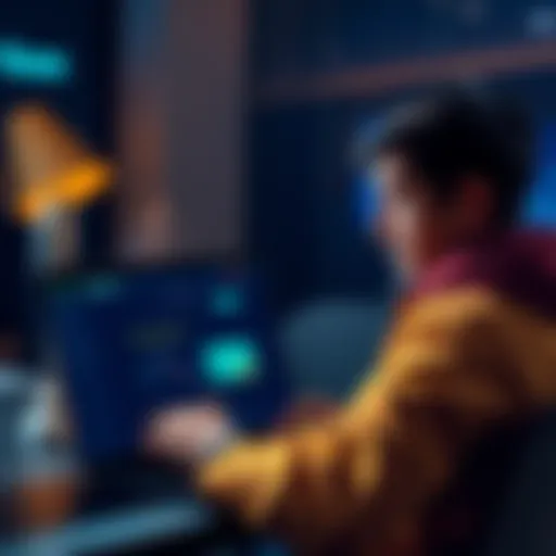 Person looks worried while viewing Coinbase's platform on a laptop, showing missing interest payments for USDC deposits