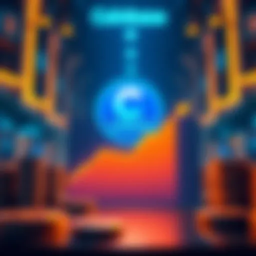 A graphic showing a Coinbase logo with a declining USDC rewards chart, indicating changes in lending terms.