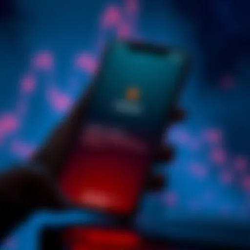 A smartphone screen displaying a Coinomi wallet with a red dot symbol, indicating a problem with a Bitcoin transaction.
