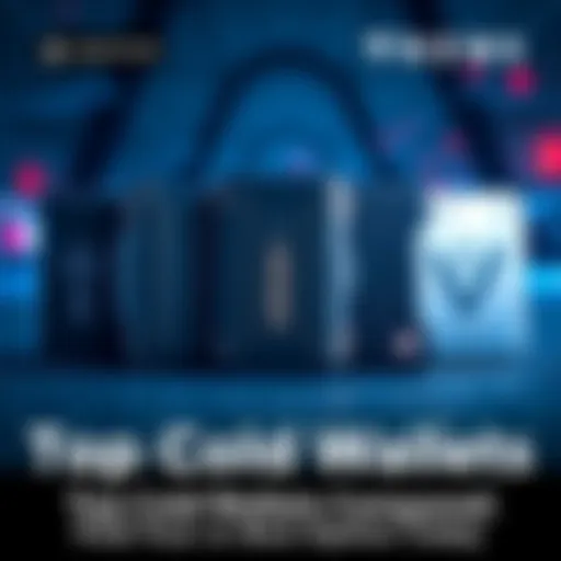 Different cold wallets like Trezor, Ledger, and Coldcard displayed together with features highlighted