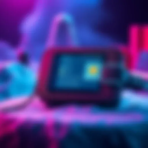 A cold wallet device for cryptocurrency with a digital screen showing a wallet interface