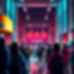 People gathering to collect their build rewards at an official location