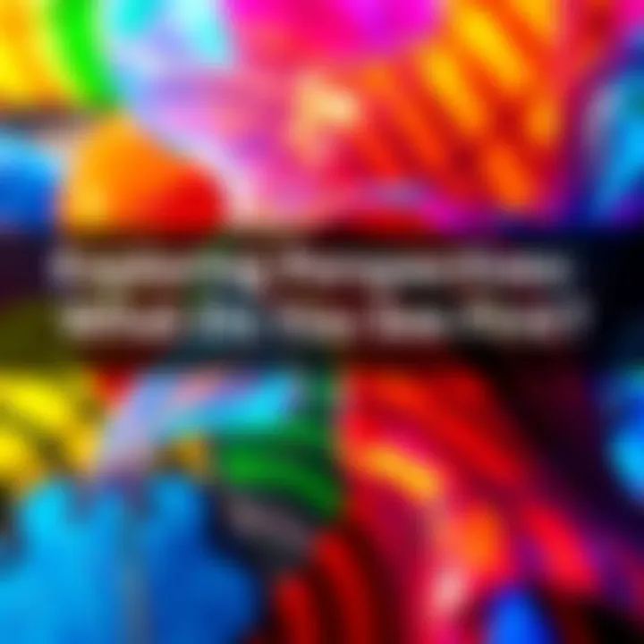 A collection of vibrant colors and patterns, inviting viewers to share their first impressions
