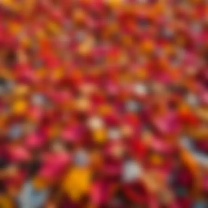 A vibrant collection of colorful autumn leaves on the ground, symbolizing the start of fall.