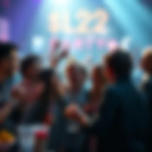 A group of people enthusiastically sharing thoughts during a lively comment party