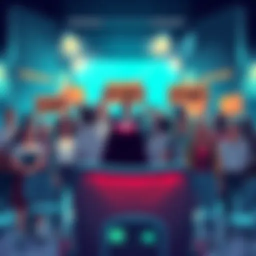 A group of people showing support for Ergo on CoinEx, holding banners and engaging in discussion to counter misinformation.