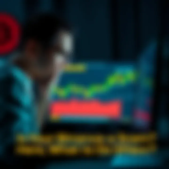 A worried person checking unusual activity on a computer linked to Binance, indicating possible scam concerns