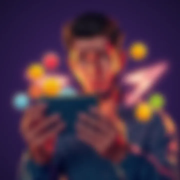 A person looking worried while holding a digital wallet with NFT icons around them, showing frustration about transferring NFTs due to lack of funds