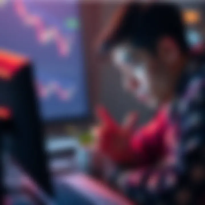 A worried person looking at an email on their computer, reflecting concerns about unpaid money and scams