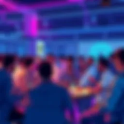 People engaging in a lively discussion about interchain projects and tokens in the Cosmos community