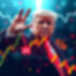 Graph showing CRO price increasing by 20% with Donald Trump in the background