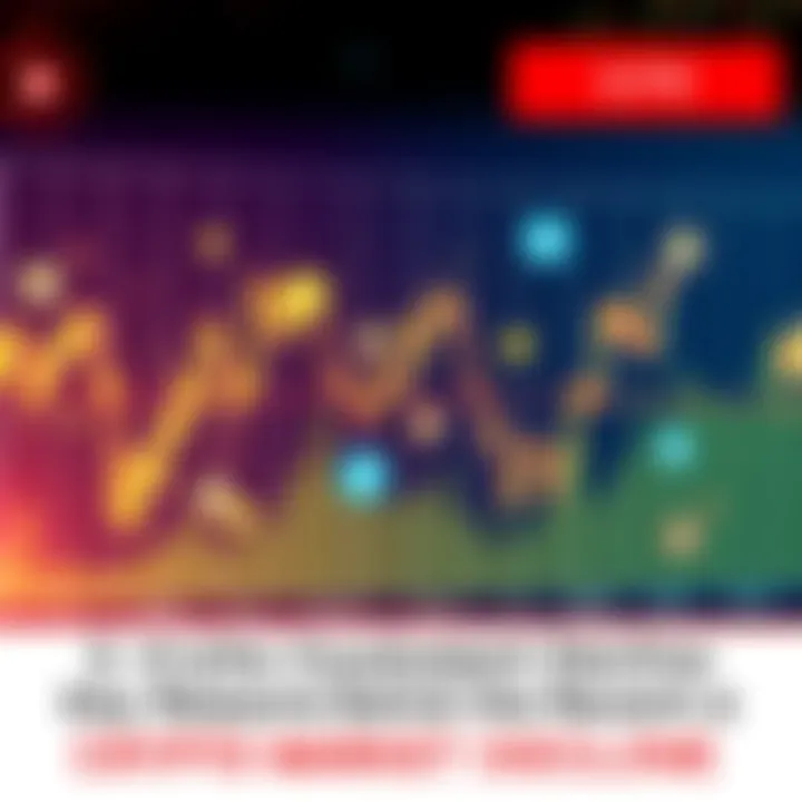 Graph showing a downward trend in cryptocurrency prices with various coin logos