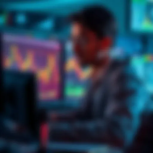 A focused cryptocurrency analyst analyzing charts and data on a computer screen, representing unbiased insights in the crypto market