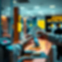 A person at a bank counter handing over a digital wallet to receive cash, showing the process of selling cryptocurrency for cash.