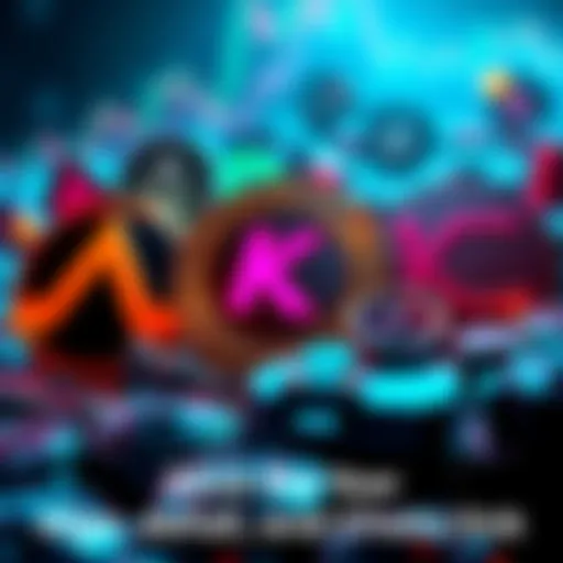 A visual comparison of Algo, Kaspa, and Chainlink cryptocurrencies, showing their logos and market trends