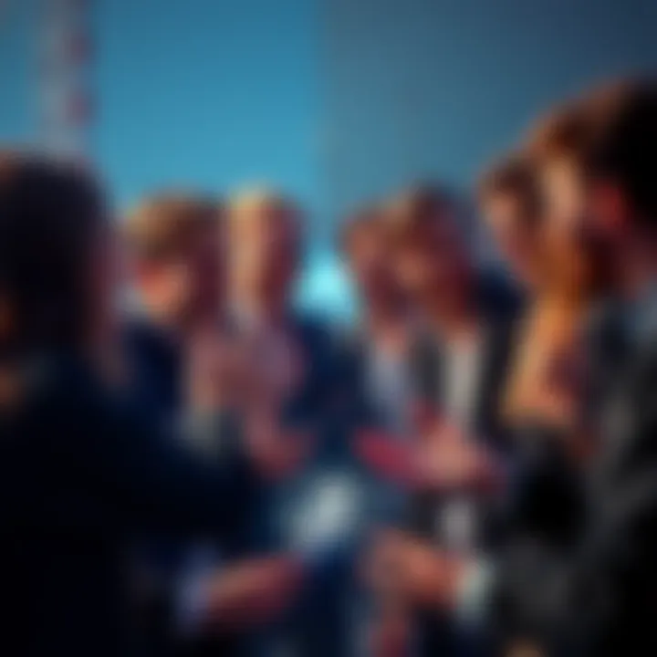 A group of young adults animatedly discussing cryptocurrency, expressing different opinions, with a focus on their diverse expressions and gestures.