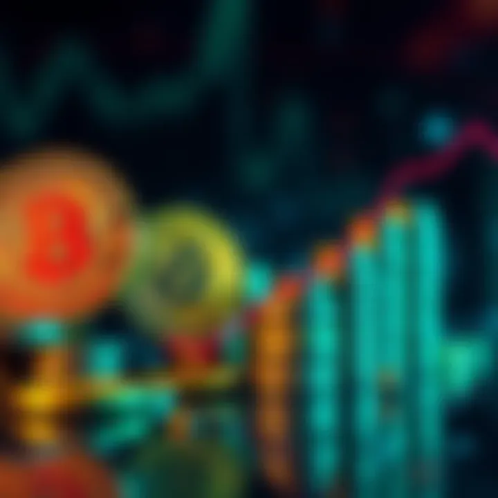 Various cryptocurrencies, including Bitcoin, displayed in ascending order with dollar signs indicating increasing value and interest.