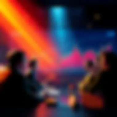 Cryptocurrency Market Debate A group of people discussing the state of the cryptocurrency market with charts and graphs in the background.