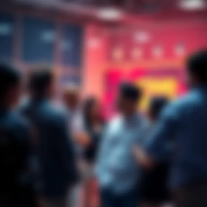 People engaging in a conversation about cryptocurrency and the Stand with Crypto initiative in a group setting