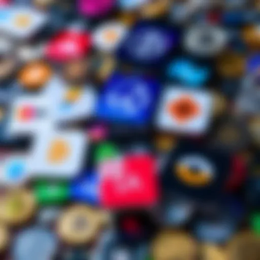 A collage of logos from popular crypto exchanges like Kraken, Gemini, Coinbase, and Crypto.com with a background of digital currency icons.
