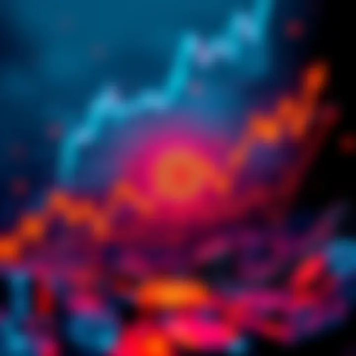 Graph showing Bitcoin price drop and falling altcoin values