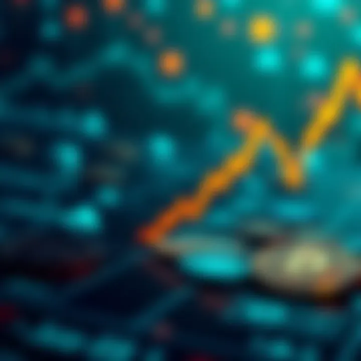 Graphic showing a downward trend in cryptocurrency values, indicating a recent dip of $2.5K from the all-time high, with various digital currency icons in the background.