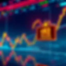 A graph showing a sharp decline in cryptocurrency prices with a warning sign indicating $83 million liquidated