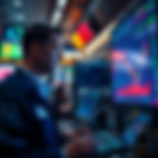 Traders looking at a screen showing a sudden drop in crypto prices with liquidated positions highlighted