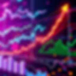 Graph showing a spike in cryptocurrency investments, symbolizing $1.9 billion inflow amid global tensions