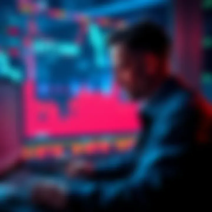 Crypto market turmoil A graphic showing a downward trend in cryptocurrency prices with an image of a worried investor looking at a computer screen, highlighting market manipulation concerns.