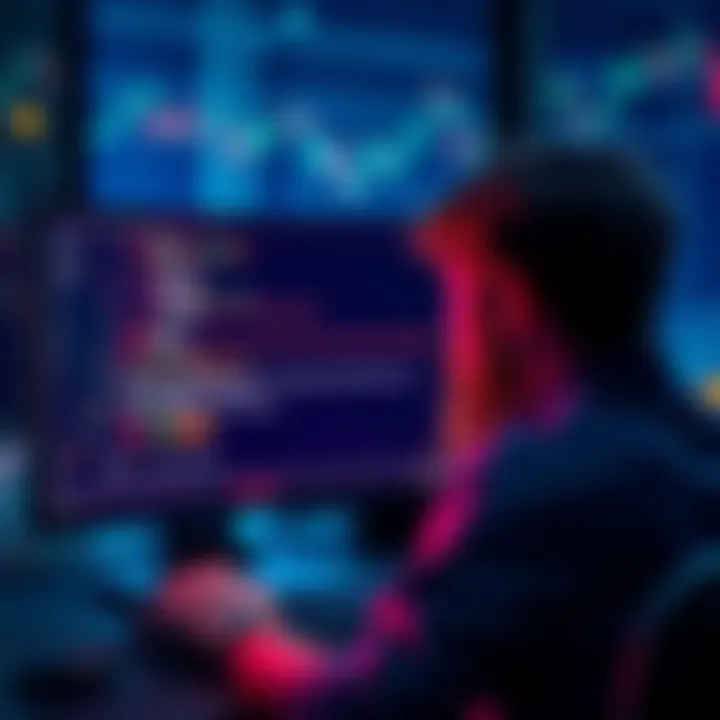 A frustrated person looking at a computer screen with a cryptocurrency wallet, displaying an error message about network issues.