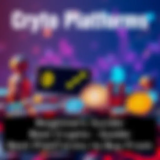 A visual representation of popular crypto platforms like Binance and Coinbase with digital currency icons