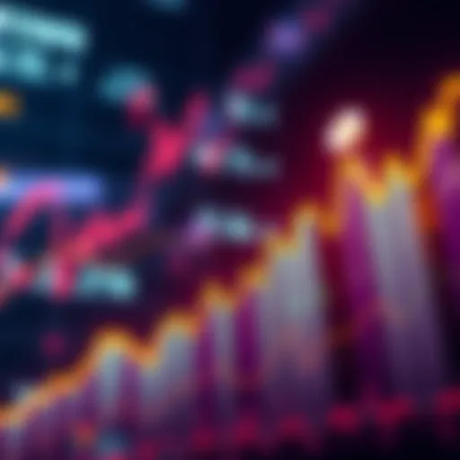Graph showing rising trend in cryptocurrency prices with a token symbol