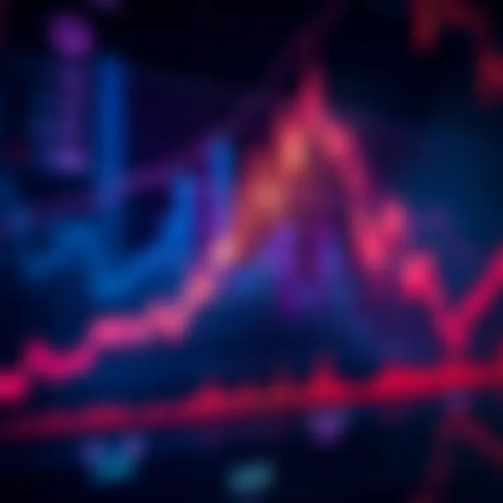 Graph showing a decline in cryptocurrency prices with XRP highlighted